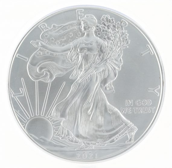 2021 Silver Eagle MS69 Type 1 ICG S$1 Initial Release Coin