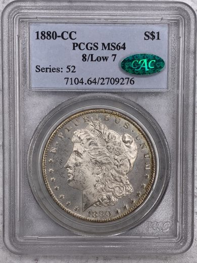 1880-CC PCGS MS64 $1 09276 OBV
