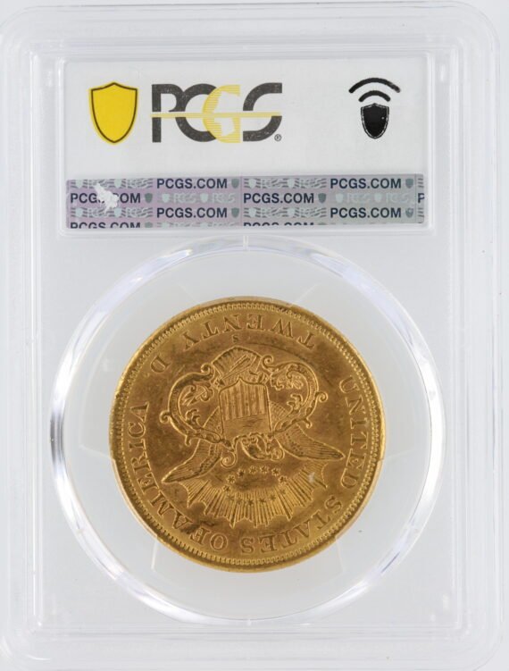 1865-S PCGS MS61 $20 23867-rev