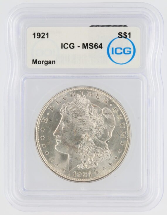 1921 Morgan Dollar MS64 ICG S$1 - Image 2
