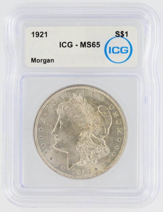 1921 Morgan Dollar MS65 ICG S$1 - Image 2
