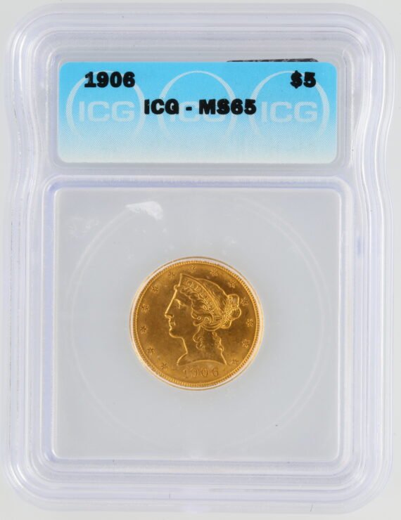 1906 Half Eagle ICG MS65 $5