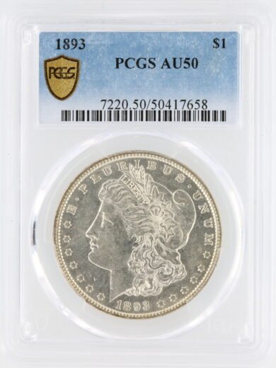 1893 Morgan Dollar NGC AU50 S$1