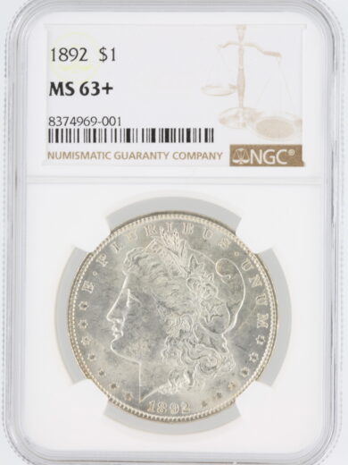 1892 Morgan Dollar NGC MS63+ S$1