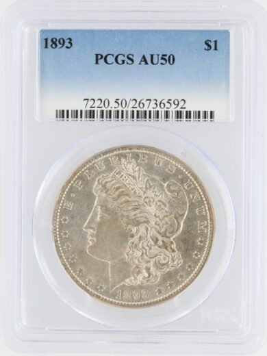 1893 Morgan Dollar PCGS AU50 S$1