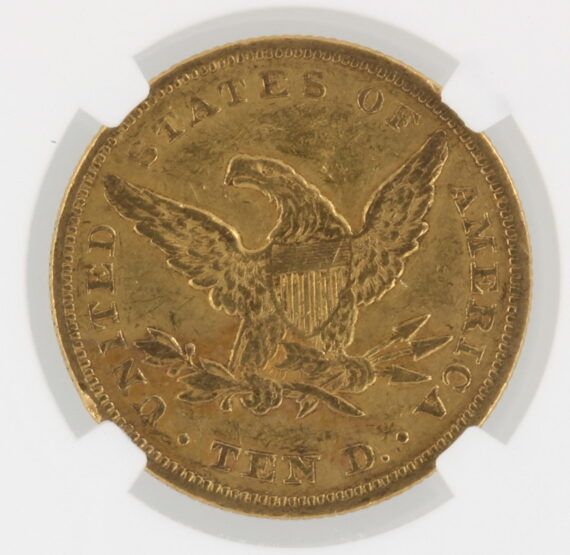 1849 Gold Eagle NGC AU53 $10 Liberty Head - Image 4