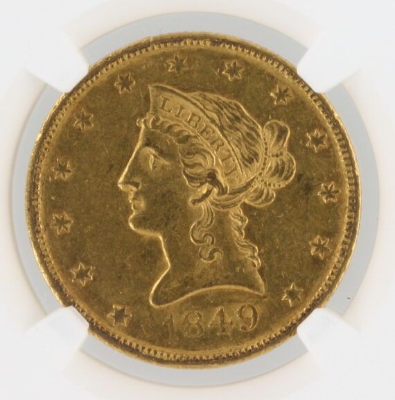 1849 Gold Eagle NGC MS61 Granite Lady Hoard $10 Liberty Head - Image 2