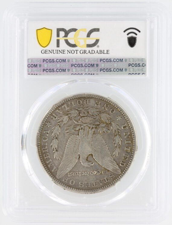 1889-CC Morgan Dollar PCGS Genuine Bent-VF Detail S$1 - Image 3
