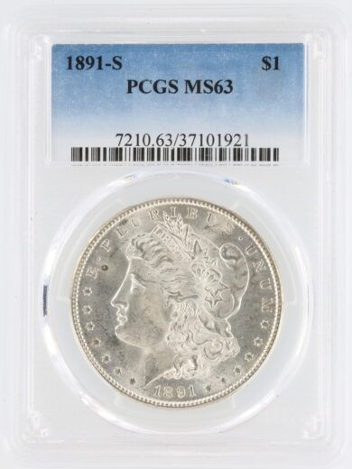 1891-S Morgan Silver Dollar PCGS MS63 S$1