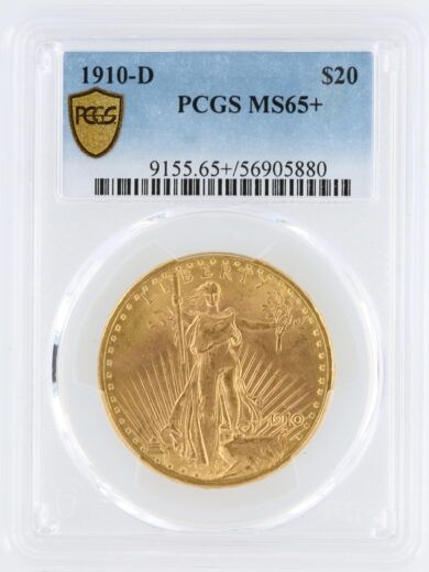 1910-D Saint Gaudens NGC MS65+ $20 Double Eagle