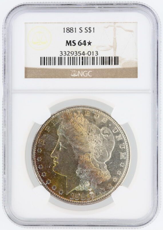 1881-S Morgan Dollar NGC MS64* S$1
