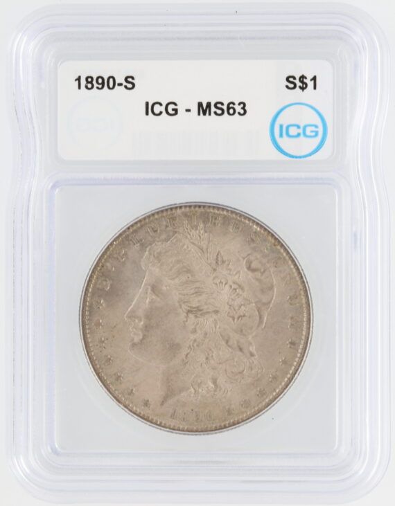 1890-S Morgan Silver Dollar ICG MS63 S$1