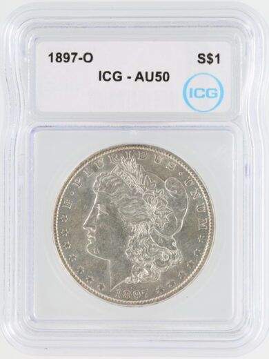 1897-O Morgan Dollar ICG AU50 S$1