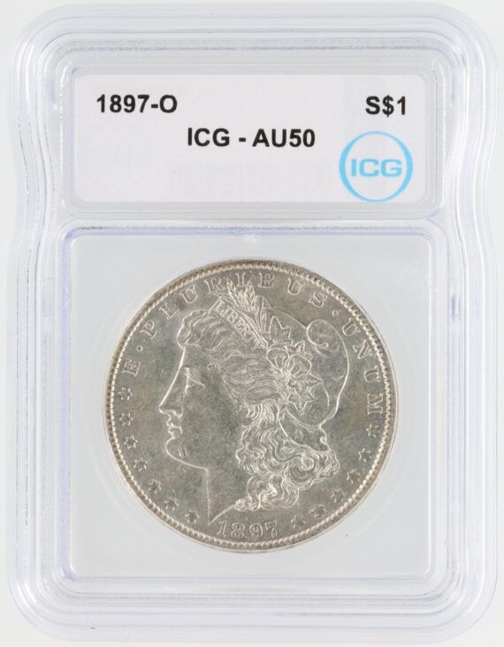 1897-O Morgan Dollar ICG AU50 S$1