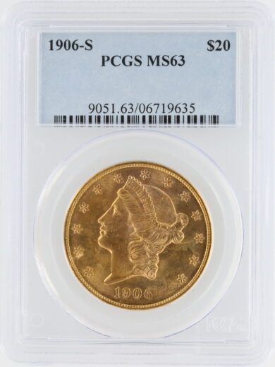 1906-S Double Eagle PCGS MS63 $20 Liberty Head