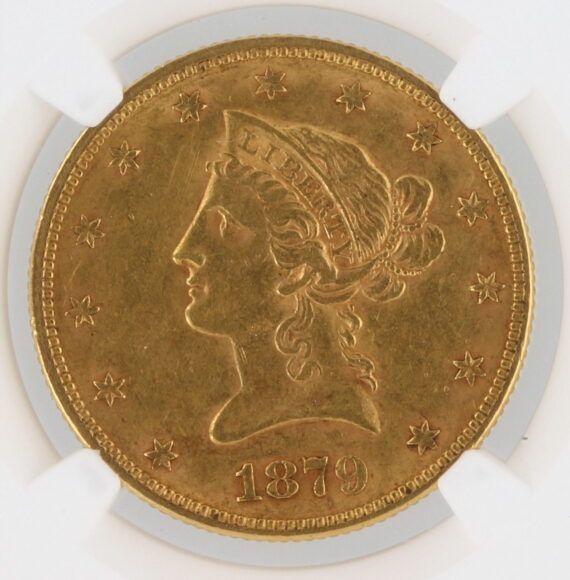 1879/9 VP-001 Liberty Head Gold Eagle NGC AU55 $10 - Image 2