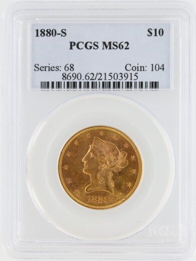 1880-S PCGS MS62 Liberty Head Gold Eagle $10