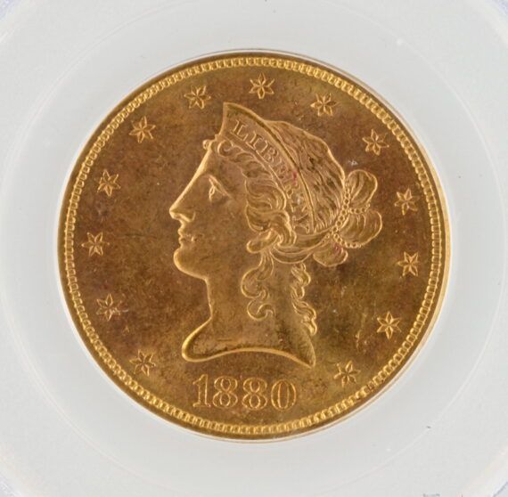 1880-S PCGS MS62 Liberty Head Gold Eagle $10 - Image 2