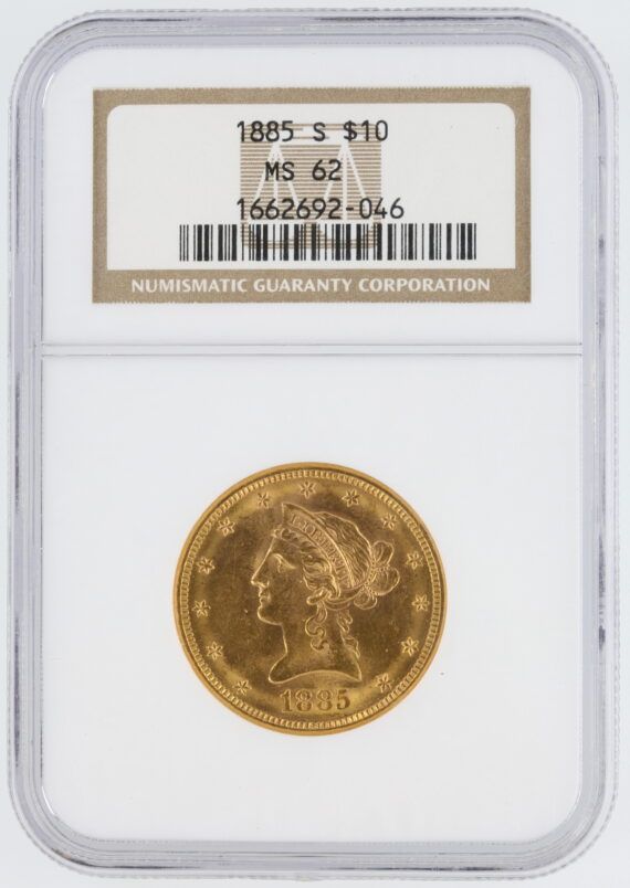 1885-S Gold Eagle NGC MS62 $10 Liberty Head