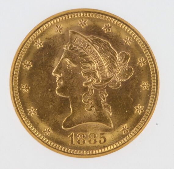 1885-S Gold Eagle NGC MS62 $10 Liberty Head - Image 2