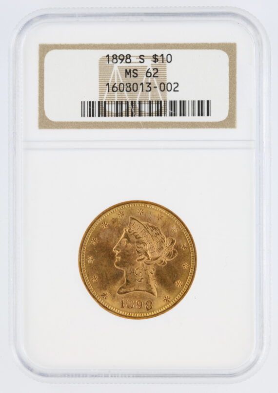 1898-S NGC MS62 Liberty Head Gold Eagle $10