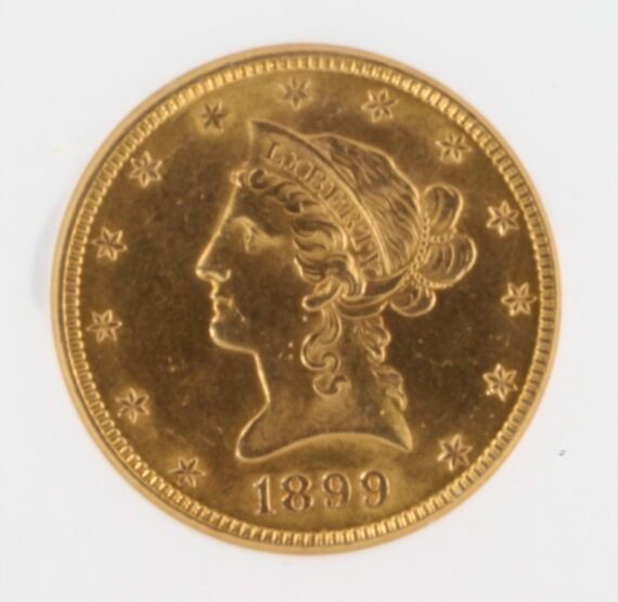 1899-S NGC MS62 Liberty Head Gold Eagle $10 - Image 2