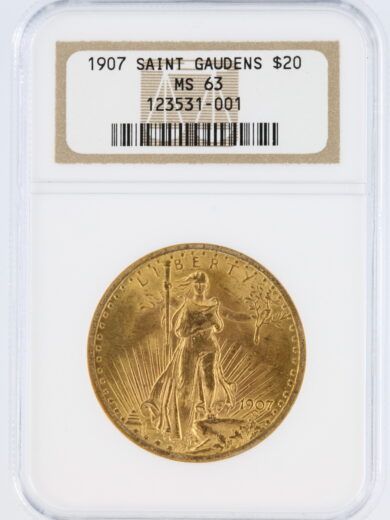 1907 Double Eagle NGC MS63 $20