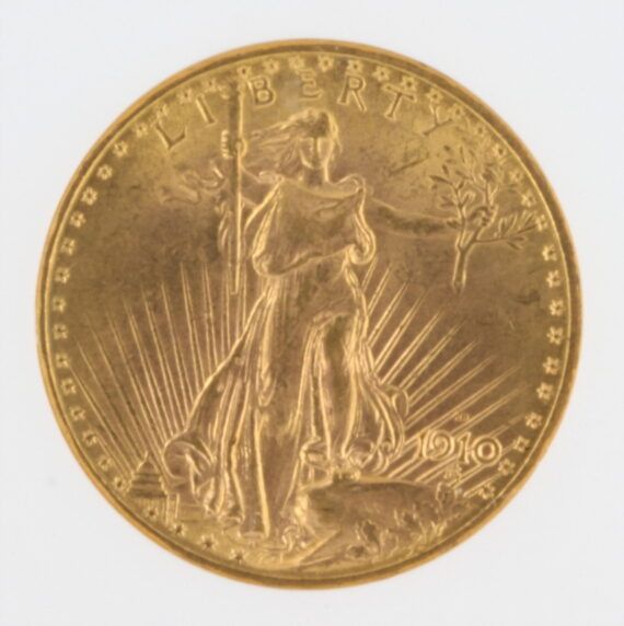 1910-D Saint Gaudens NGC MS63 $20 Double Eagle - Image 2