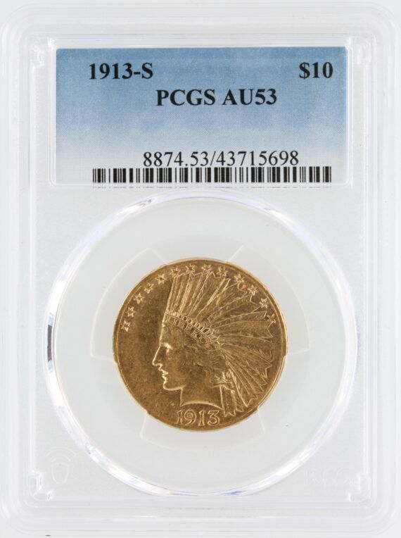 1913-S Gold Eagle PCGS AU53 $10 Indian Head