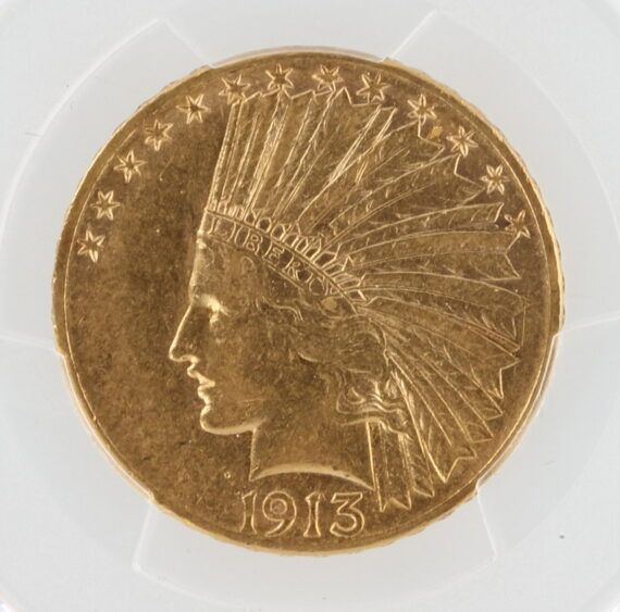 1913-S Gold Eagle PCGS AU53 $10 Indian Head - Image 2
