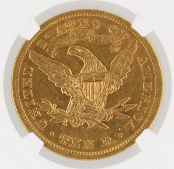 1873-S NGC AU53 Liberty Head Gold Eagle $10 - Image 4