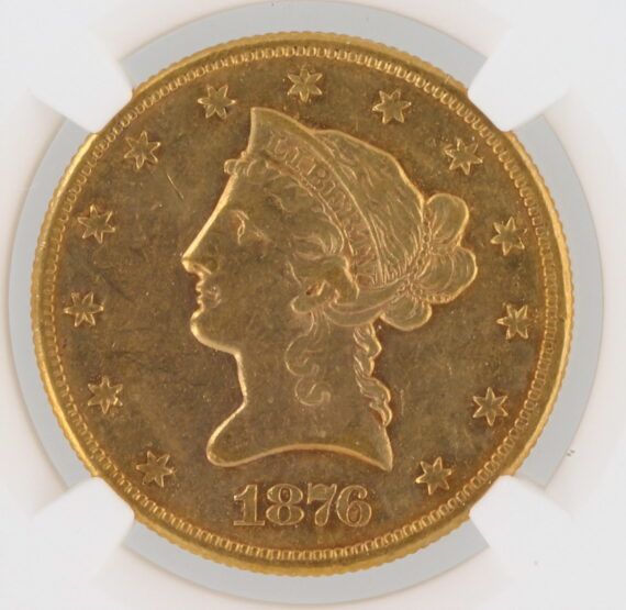 1876-CC NGC XF45 Liberty Head Gold Eagle $10 - Image 2
