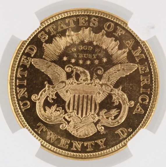 1876 Double Eagle NGC MS61 $20 Liberty Head - Image 4