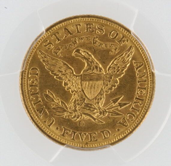 1893-O Half Eagle PCGS MS62+ $5 - Image 4