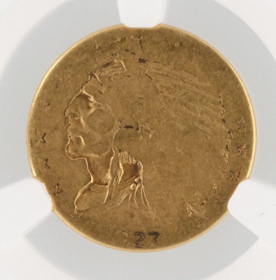 1927 Quarter Eagle NGC AG3 $2.50 Indian Head - Image 2