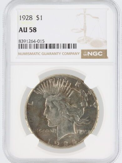 1928 Peace Dollar NGC AU58 S$1