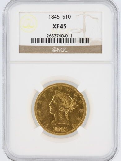1845 Gold Eagle NGC XF45 $10 Liberty Head