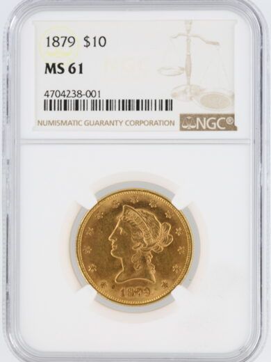 1879 Liberty Head Gold Eagle NGC MS61 $10