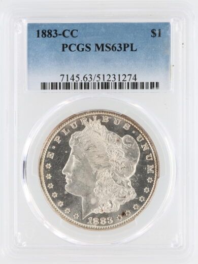 1883-CC PCGS MS63PL S$1 Morgan Dollar