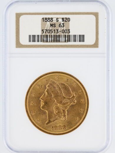1888-S Double Eagle NGC MS63 $20 Liberty Head