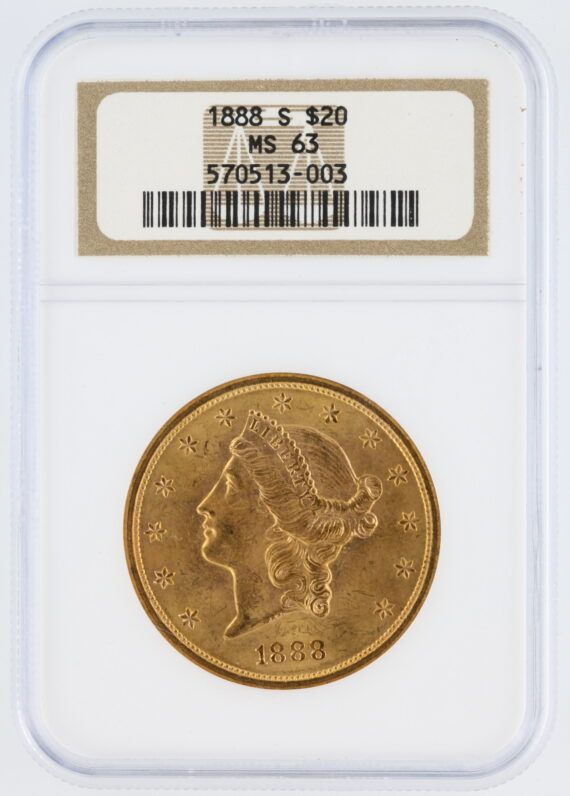 1888-S Double Eagle NGC MS63 $20 Liberty Head