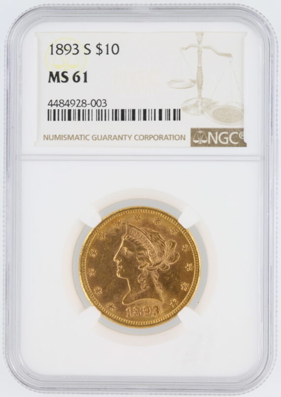 1893-S NGC MS61 Liberty Head Gold Eagle $10