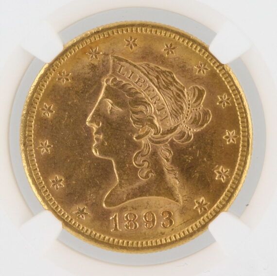 1893-S NGC MS61 Liberty Head Gold Eagle $10 - Image 2