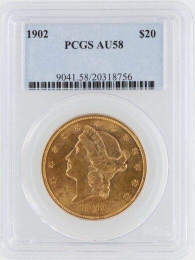 1902 Double Eagle PCGS AU58 $20 Liberty Head