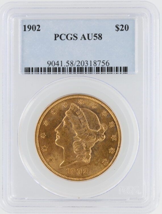 1902 Double Eagle PCGS AU58 $20 Liberty Head