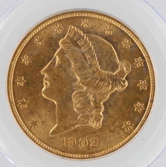 1902 Double Eagle PCGS AU58 $20 Liberty Head - Image 3