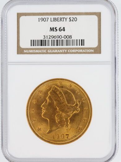 1907 Double Eagle NGC MS64 $20