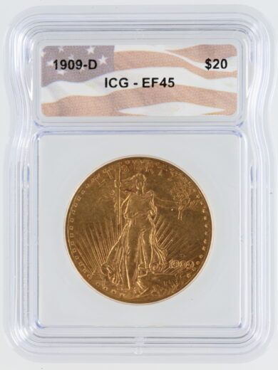 1909-D Double Eagle ICG EF45 $20