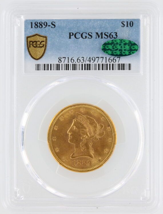 1889-S PCGS MS63 Liberty Head Gold Eagle CAC $10