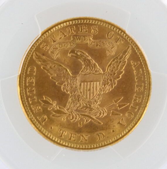 1889-S PCGS MS63 Liberty Head Gold Eagle CAC $10 - Image 4